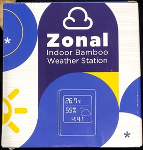 Zonal Indoor Bambus Wetterstation - BA315WS - NEU - SCHNELLER VERSAND - Bild 1 von 3