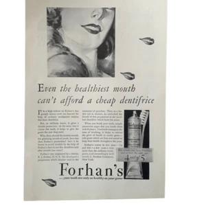 Vintage 1930 Forhans gesündeste Mundwerbung - Bild 1 von 4