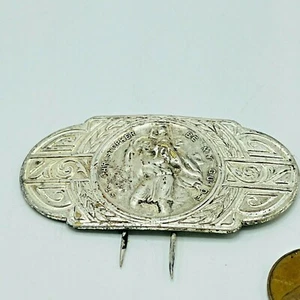 Vintage St. Christopher Medal Car Visor Clip Badge Be My Guide Protection - Picture 1 of 5