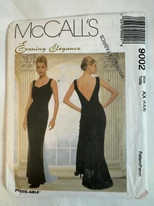 McCall's #9002 Größe Taille AX 4,6 & 8 Abend Eleganz Schnittmuster ungeschnitten - Bild 1 von 4