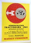 AFFICHE 1961 AGRICOLE TRACTEUR MASSEY FERGUSON DEMONSTRATION TRACTORAMA