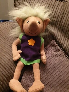 IKEA SAGOLEK Troll Elf Large Plush Soft Toy Doll Purple Dress 16" - Picture 1 of 2