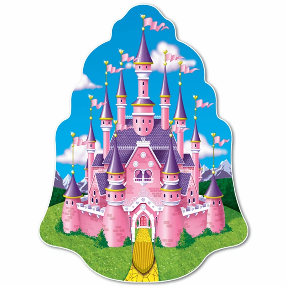 PRINCESS CASTLE CUTOUT DECORATION (42CM) FAIRY TALE PARTY DECORATIONS - Image 1 of 1