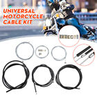 6pcs Universal Motorcycle Clutch + Brake +Throttle Cable Kit Clutches Brakes NEW