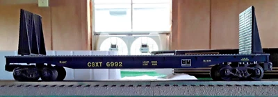 K-Line O/O-27 CSX Classic Flat Car  K-6992 - Needs Minor Repaired (OS-120 - Image 1 of 4
