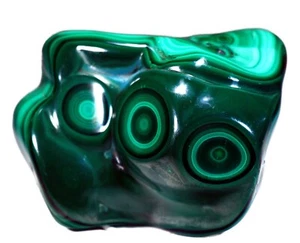 3,5 Zoll 1,1 Pfund Top Qualität poliert Bull's Eye Malachit, Kongo! M406 - Bild 1 von 5