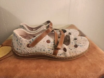 Rieker Antistress Womens sz 37 Multicolor Suede Circles Maryjane Flats #6 - Image 1 of 4