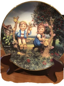 “Apple Tree Boy And Girl ” M J Hummell Collector Plate Danbury Mint - Picture 1 of 2