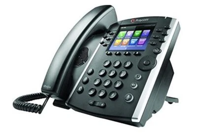 Poly VVX 411 Black Landline Phone with HD Voice and Color Display - Image 1 of 4