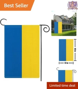 Ukraine Flag Cotton Linen 12x18 Garden Banner Double-Sided Fade Resistant Decor - Picture 1 of 9