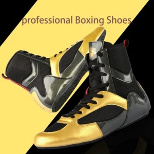 High Top Unisex Boxing Shoes Breathable Wrestling Sneakers Lightweight Trainers - Picture 1 of 13