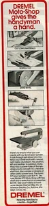 Anuncio impreso vintage 1977 Dremel Moto-Shop da una mano al manitas Deluxe Mod 572 - Imagen 1 de 2