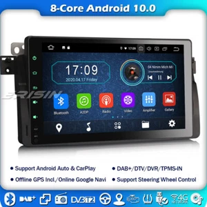 8-Kern Android 10 Autoradio 9"DAB+ GPS BMW 3er E46 M3 318 320 MG ZT Rover 75 64G - Bild 1 von 13