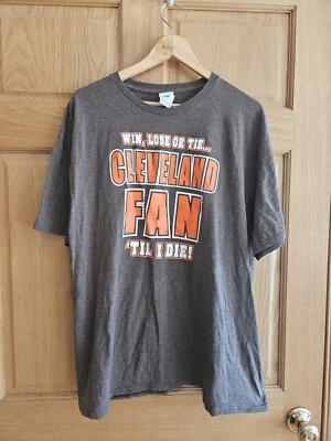 Camiseta De Colección Cleveland Browns Ganar Perder Corbata Cleveland Fan Till I Die XL Foto 1 de 3