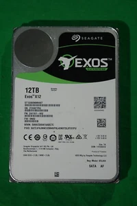 Seagate Exos X12 ST12000NM0007 12TB 2A1101-002 SN02 SATA Hard Drive - Bild 1 von 3
