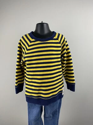 Sudadera Baby Gap Rayas Manga Larga Cuello Redondo Texturizada Amarillo Azul Marino Talla 4 Foto 1 de 4