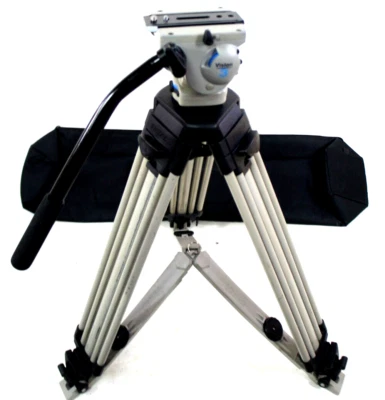 VINTEN VISION 3 PRO PAN BAR PLATE KNOB GROUNSPR DA TRIPOD BAG SERVICED 22Lbs - Image 1 of 4