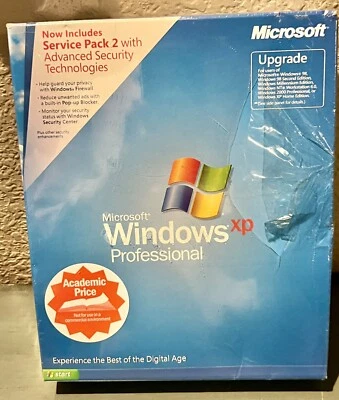 SEALED MICROSOFT WINDOWS XP PRO UPGRADE SP2 ACADEMIC 2003 VERSION B1 - Image 1 of 2