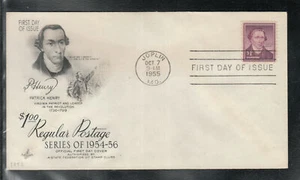 08 ) USA First Day Cover FDC 1955 - Patrick Henry 1736-1799 - Picture 1 of 1