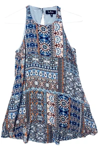 Lulus Dress Womens Size Small Print Sleeveless Halter Fit Flare Mini Sundress - Picture 1 of 10