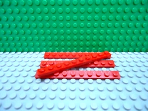 Lego 4 Red 1x10 base plate NEW - Picture 1 of 1