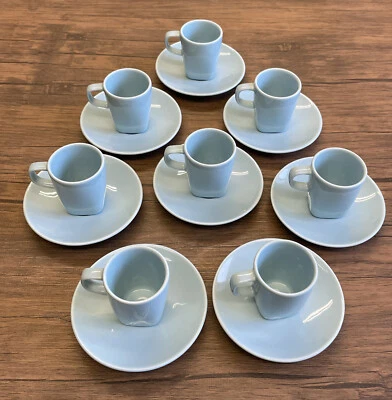 8 juegos de tazas y platillos IKEA 365 pato claro huevo azul espresso demitasse sin usar Foto 1 de 4