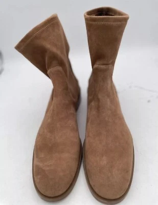Stuart Weitzman Ankle Boots Women's SZ US 10 Brown Suede Leather Block Heel - Image 1 of 4