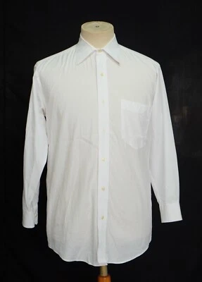 Винтажная мужская сорочка ISSEY MIYAMKE im product из белой хлопковой смеси 38 - Изображение 1 из 4