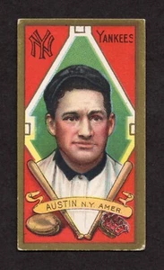 1911 T205 Gold Border James Austin New York Piedmont Back - Picture 1 of 2