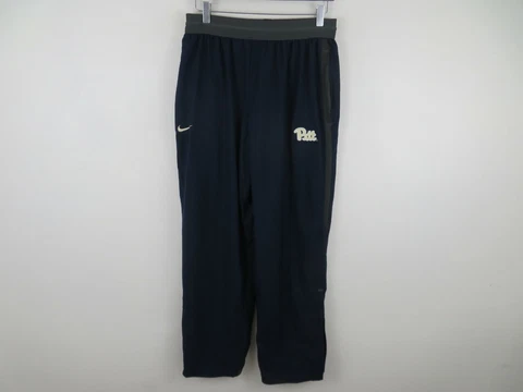 Nike University Of Pittsburgh Pitt Sweatpants Mens Large Basketball Blue Warm Up Cover