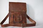 Full Grain Leather Satcel Messenger Bag 11 Inch Sturdy For Men And Women