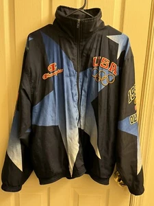 EE. UU. 1996 JUEGOS OLÍMPICOS ATLANTA CHAQUETA CORTAVIENTOS CAMPEÓN GRANDE - Imagen 1 de 9