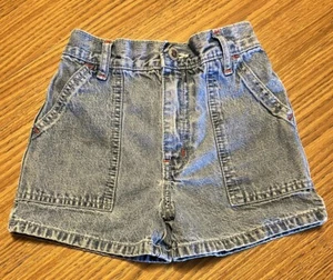 Vintage Route 66 Girls Blue Jean Denim Shorts Size 5 - Picture 1 of 4