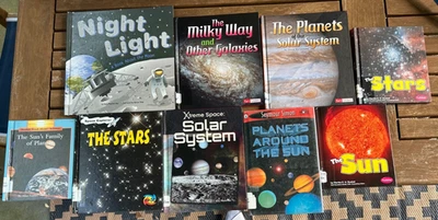 Lot of 9 Science Homeschool Books Planets Milky Way Earth Sun Solar System - Image 1 of 4