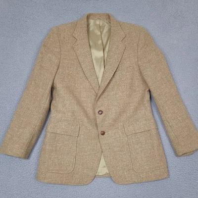 Винтажный на заказ классика Levi Strauss Blazer куртка 42R коричневый 100% чистой шерсти - Изображение 1 из 4