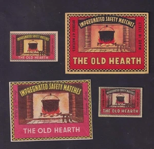 4 Ancienne étiquette    Allumettes    Italie  BN186316 Chaudron Vieux  Foyer - Picture 1 of 1