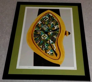 DEATH NYC ltd ed signed FRAMED graffiti art print 45x32cm melting Cartier Watch - Picture 1 of 2