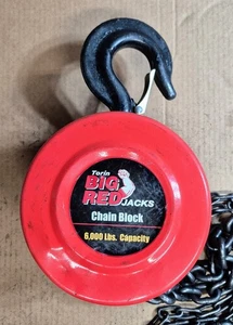 Torin BIG RED 3 Ton Chain Block Hoist 6,000 lb Capacity Manual Pull Lift TR9030 - Picture 1 of 20