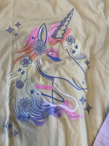 Cat & Jack Unicorn Print Leggings And Sparkly Tee 7/8 - Picture 1 of 2