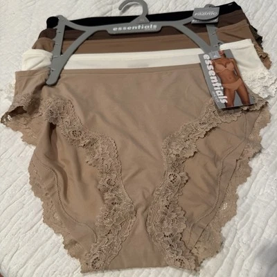 Rene Rofe Lingerie Women's 5 Pair Lace Bikini Panties Size XL Essentials - Image 1 of 4