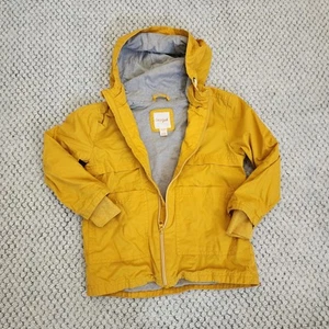 Cat & Jack Hooded Jacket Size XS (4/5) Yellow Lightweight Lined Zip Up Unisex - Picture 1 of 11