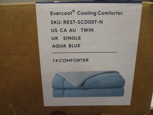 REST Evercool Cooling Comforter Twin-Twin XL - Aqua Blue - Picture 1 of 2