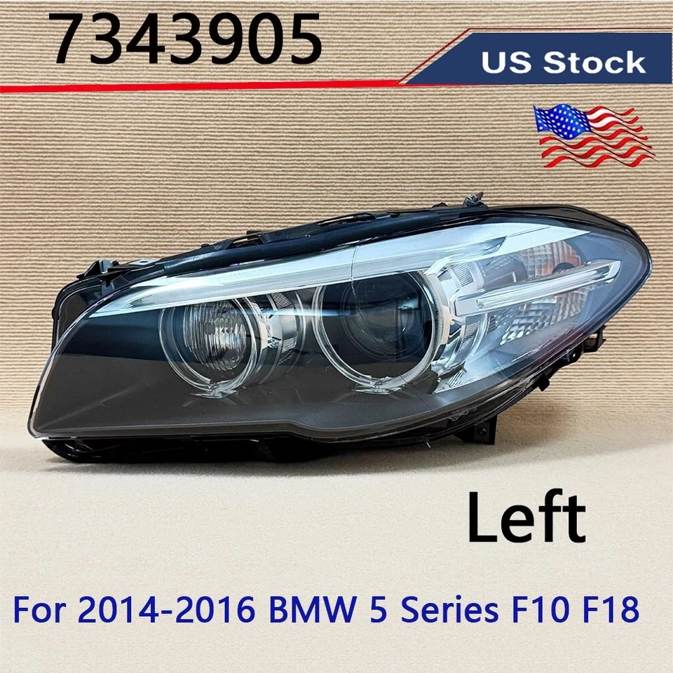 For 2014-2016 BMW 5 Series F10 535i M5 Headlight Xenon Adaptive Left LH Side US — 第 1/4 张图片