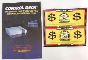 Nintendo NES Control Deck System Konsole Handbuch REV-3 & Mario Reparatureinsatz - Bild 1 von 8