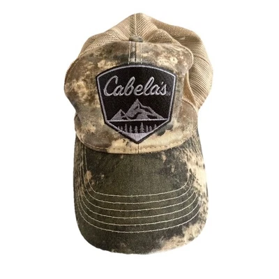 Cabela's Camouflage Baseball Cap Hat Snap Back Adjustable Embroidered Hunt Fish - Image 1 of 4