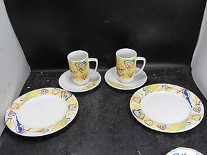 Rosenthal Epoque Carla Manco Kaffeeset Tasse Teller Herzen - Bild 1 von 3
