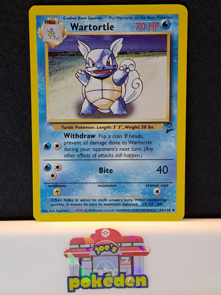 Wartortle 063/130 Base Set 2 Regular Pokemon Tcg Nm/Lp - Image 1 of 2