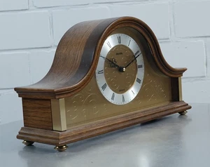 seltene Hermes Quartz Kaminuhr Buffetuhr Halbstundenschlag auf 3 Klangstäben - Bild 1 von 13