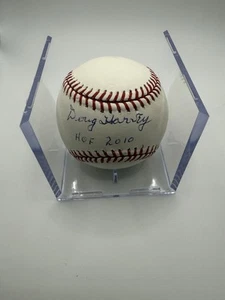 HOF'er Doug Harvey Rawlings MLB Signed Baseball w/ HOF 2010 Inscription Beckett - Picture 1 of 6