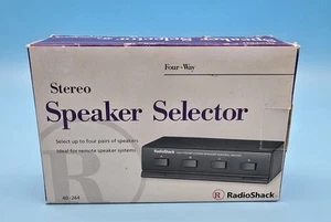 Four Way Stereo Speaker Selector (NEW In BOX) Radioshack 40-244 - Picture 1 of 24